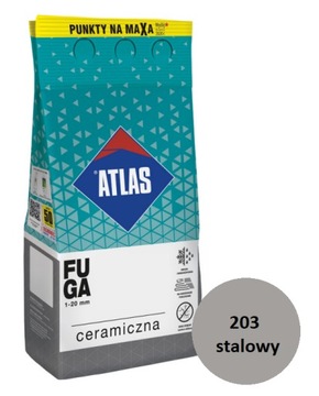 ATLAS FUGA CERAMICZNA ELASTYCZNA 203 STALOWY 2KG
