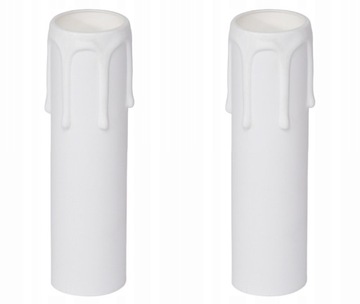 Gilza osłonka świeczki żyrandola 27x105mm rurka 2,7x10,5cm do lamp BIAŁA 2x