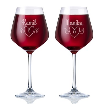 KIELISZKI do WINA komplet GRAWER 860 ml Rocznica