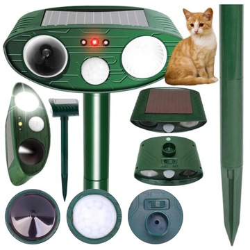 ОТПУСКАТЕЛЬ ЖИВОТНЫХ ДЛЯ КОШЕК СОБАК ПТИЦ КАБАНОВ СОЛНЕЧНАЯ + детектор движения