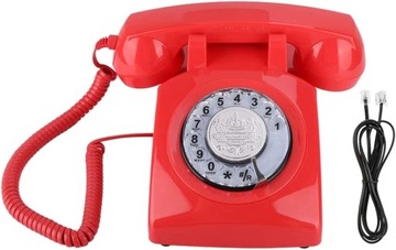 Vintage Telefon, Retro Obrotowa Tarcza Telefon