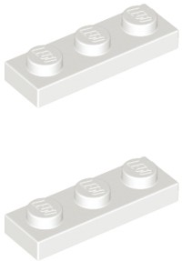 LEGO Płytka 1x3 Biały 3623 362301 - 2szt