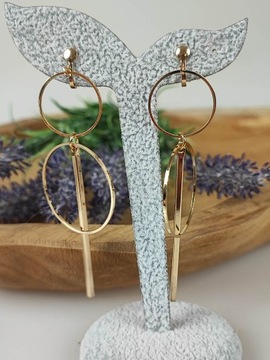 Золотые зажимы с геометрическим рисунком на каждый день c81