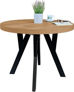 Solidny stół okrągły 100 rozkładany 180 LOFT craft