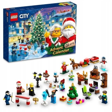РОЖДЕСТВЕНСКИЙ ПОДАРОЧНЫЙ НАБОР LEGO CITY ADVENT CALENDAR 2023 60381 + БЕСПЛАТНО