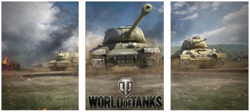 3x OBRAZ NA ŚCIANĘ WORLD OF TANKS CZOŁGI 30x40