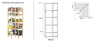 MAXI 6р ажурный угловой книжный шкаф-игрушка