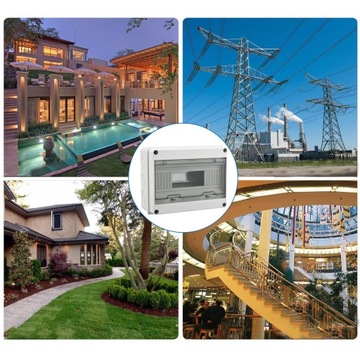 РАСПРЕДЕЛИТЕЛЬНАЯ КОРОБКА НАВЕРХНЕГО МОНТАЖА 12-МОДУЛЬНАЯ КОРОБКА ПРЕДОХРАНИТЕЛЕЙ IP65