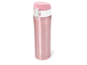 Кружка-термос из нержавеющей стали с зажимом, 450 мл.