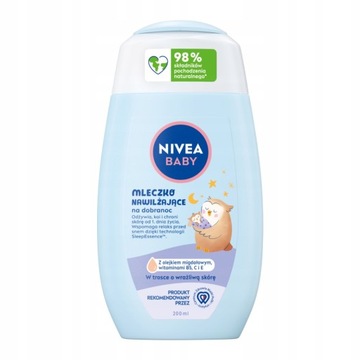 NIVEA BABY Mleczko nawilżające dla dzieci kojące ochronne na noc 200 ml
