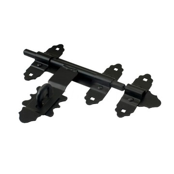 ZASUWA BRAMOWA RYGIEL 200 MM ZASUWKA CZARNA