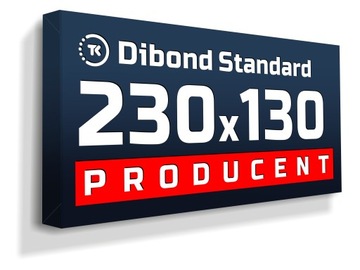Kaseton reklamowy LED Dibond STANDARD 230x130cm