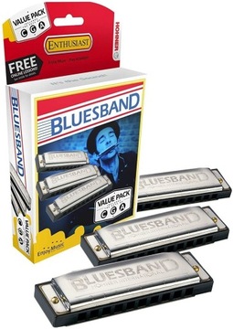 Blues Band C,G,A Zestaw 3 harmonijek ustnych Hohner
