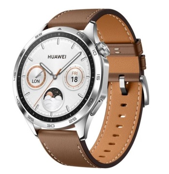 Smartwatch HUAWEI WATCH GT 4 Classic 46mm GPS IP68 brązowy skórzany pasek