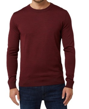 Sweter męski, okrągły dekolt,długi rękaw,z mieszanki wełny,Selected Homme,M