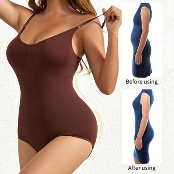 Seamless Full Body Shaper Women Bodysuit Open Crot