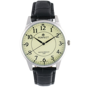 Мужские часы, элегантный, светоотражающий ремешок.