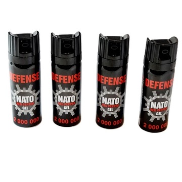 GAZ PIEPRZOWY OBRONNY NATO 4 SZTUKI ŻEL 50ml