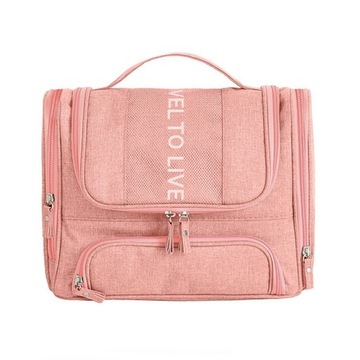 Дорожная косметичка, портативный подвесной органайзер, расширяемый, темно-синий