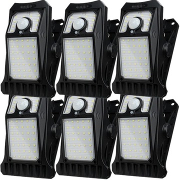 6x Lampka Solarna LED Kinkiet Solarny Wiszący z Klipsem z Czujnikiem Ruchu