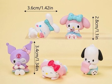 НАБОР АНИМЕ ФИГУРОК HELLO KITTY MY MELODY KURUMI 5 шт.