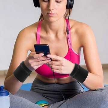 2 ремешка на запястье с карманом на молнии для ключей для бега