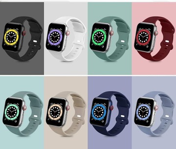 3x PASEK SILIKONOWY DO APPLE WATCH 3 4 5 6 7 SE 8 9 10 - 38 40 41 42mm