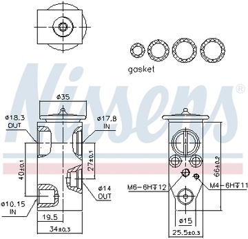 NISSENS VENTIL EXPANZNÍ KLIMATIZACE 999366