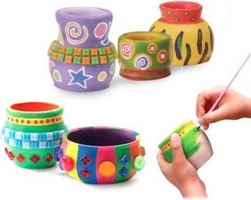 Творческий набор «Гончарный круг» с глиной и красками