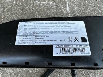 AIRBAG ULOŽENÍ SEDADLA PRAVÁ 9687158280 CITROEN C4 II B7