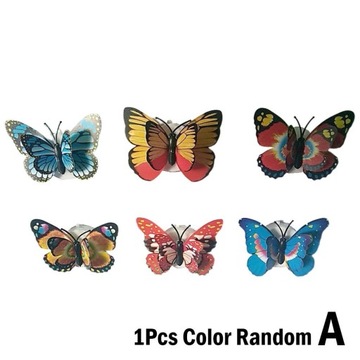 3D LED motyl noc światło kolorowe pasta na ścianę