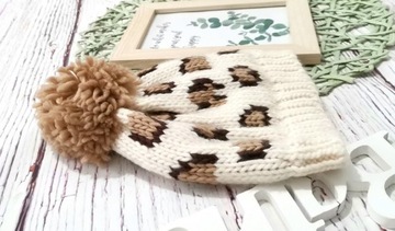 Леопардовая шапка MATALAN 6-12 месяцев.