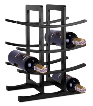 ДЕРЕВЯННАЯ ПОЛКА ДЛЯ ВИНА ПОЛКА ДЛЯ БУТЫЛОК ЛОФТ ЧЕРНЫЙ БАМБУК