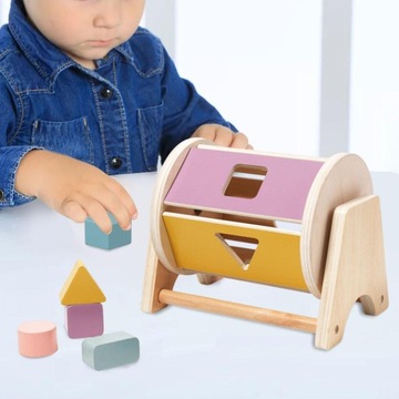 Вращающийся барабан, сенсорная игрушка, детская игрушка, игрушка Монтессори, форма познания, цвет