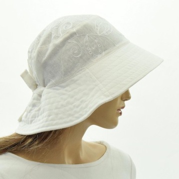 Льняная летняя шапка 