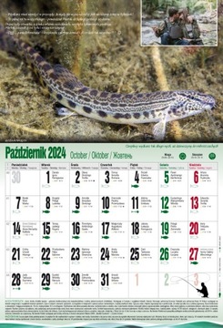 КАЛЕНДАРЬ 2024 А3 РЫБАЛКА СТЕНА ХИТ СЕЗОНА