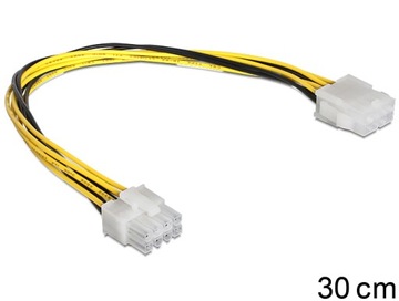 DELOCK 83342 Przedłużacz zasilania EPS 8 pin 30 cm