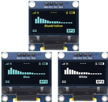 Wyświetlacz 0,96 cala do Arduino niebiesko żółty