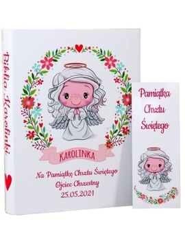 Pamiątka Chrztu Świętego Biblia Prezent Chrzest