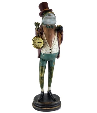 FIGURKA ŻABA Z ZEGARKIEM 46CM