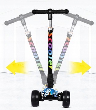 ТРЕХКОЛЕСНЫЙ СВЕТОДИОДНЫЙ БАЛАНСИРОВОЧНЫЙ СКУТЕР ГРАФФИТИ 60 КГ