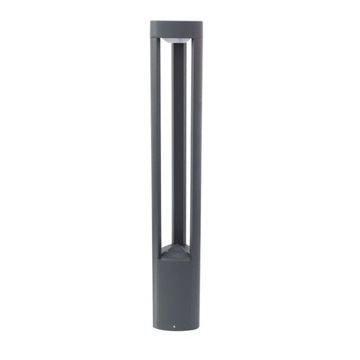 Popielata lampa zewnętrzna słupek ogrodowy 80cm