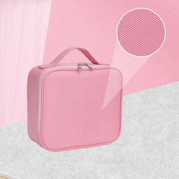 Дорожная косметичка с регулируемыми отделениями Розовая косметичка-поезд