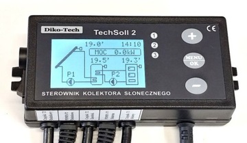 STEROWNIK KOLEKTOR SOLARNY 5 SCHEMATÓW WYŚW. GRAFICZNY DWIE POMPY