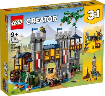 LEGO Creator 3w1 31120 Średniowieczny zamek / Castle / Smok / Wieża / Młyn