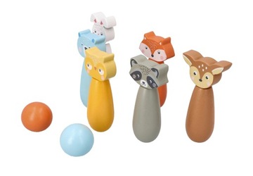 Деревянные кегли лесные звери 3+ Adam Toys