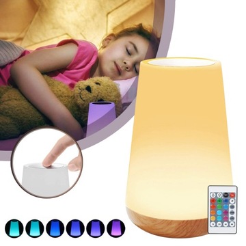 LAMPKA NOCNA DLA DZIECKA, ŚCIEMNIANA LAMPA BIURKOWA, NASTROJOWE ŚWIATŁO