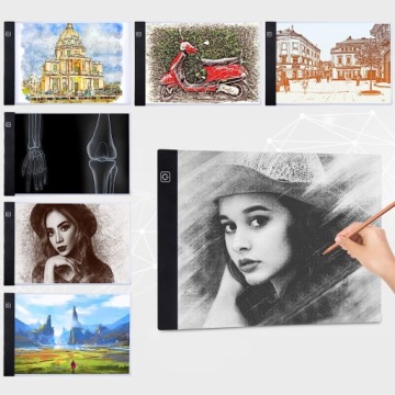 ДОСКА ДЛЯ ЧЕРТЕЖА А4 С ПОДСВЕТКОЙ И USB-КАБЕЛЕМ + ЗАЖИМ