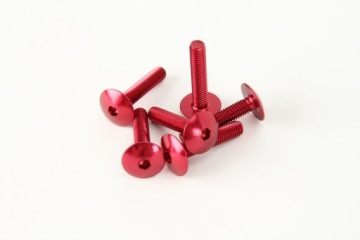 ŚRUBA M6X30 (IMBUSOWA PŁASKA, KOLOR CZERWONY,)