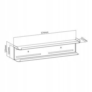 ДВОЙНАЯ ПОЛКА ДЛЯ ЗАДНЕЙ ЧАСТИ ТЕЛЕВИЗОРА ИЛИ НА СТЕНУ БЫДГОЩ